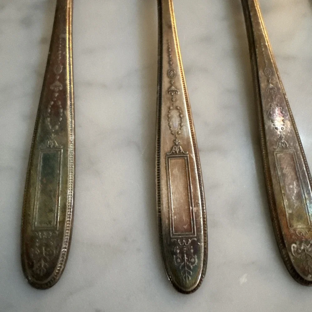 Community Silverplate GROSVENOR SALAD forks Lot of 5 Oneida 1921
